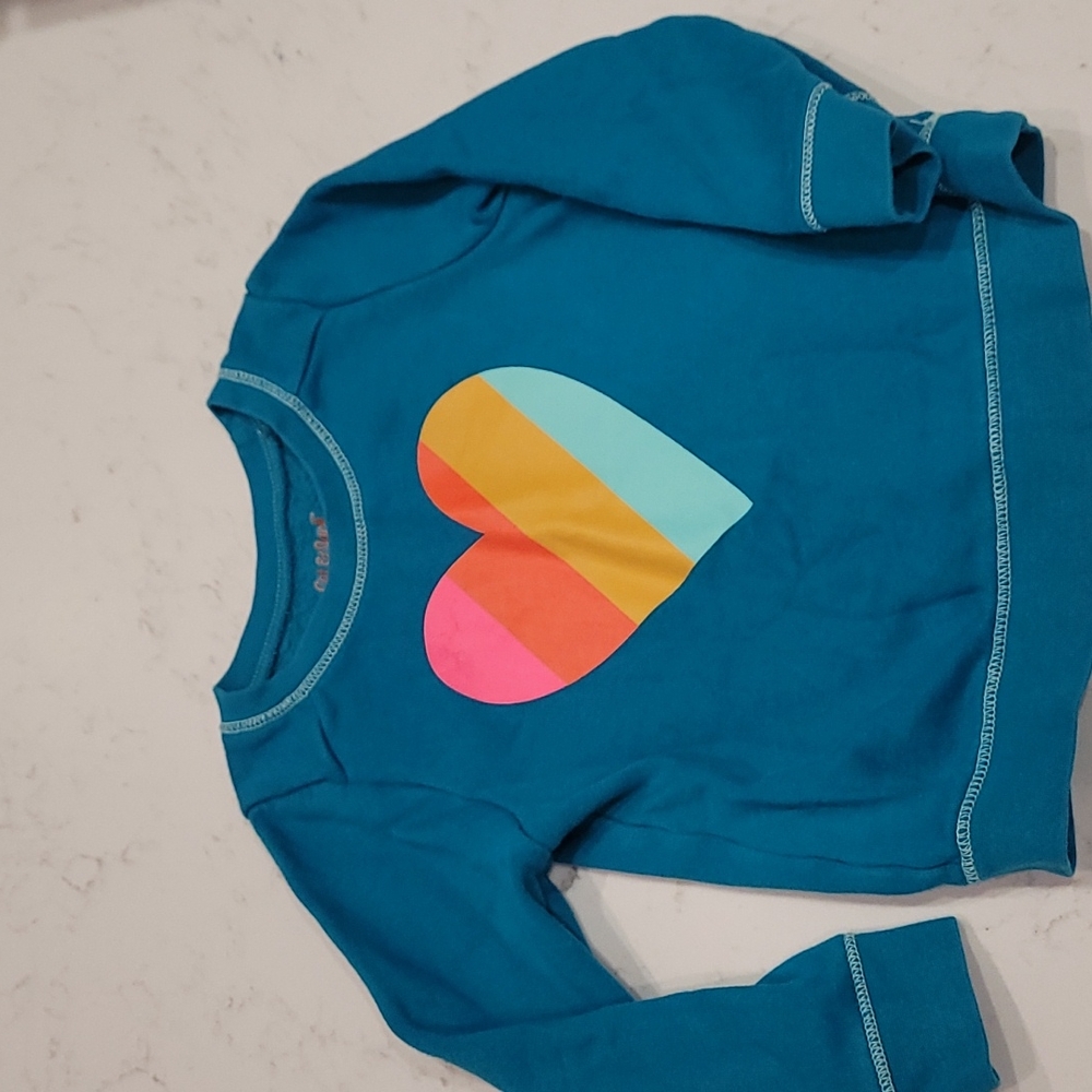 2T Cat & Jack heart sweat shirt